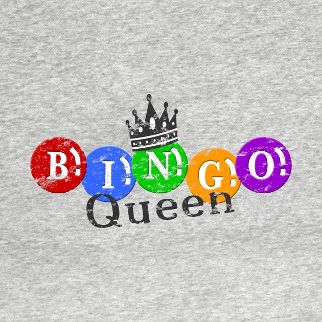 Vintage Bingo Queen Ladies Bingo Lover by TeeCreations